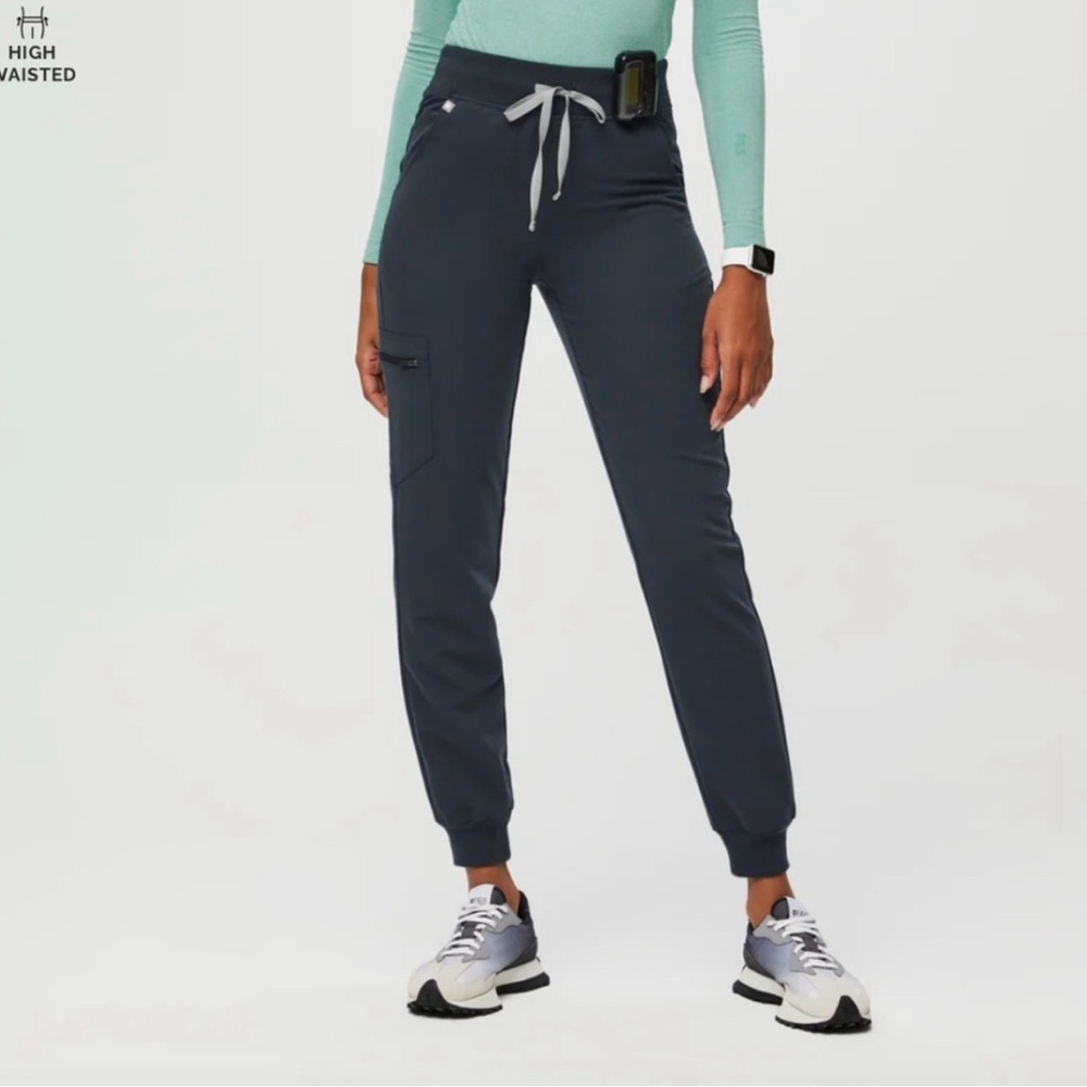 High-Waisted Black Jogger Pants